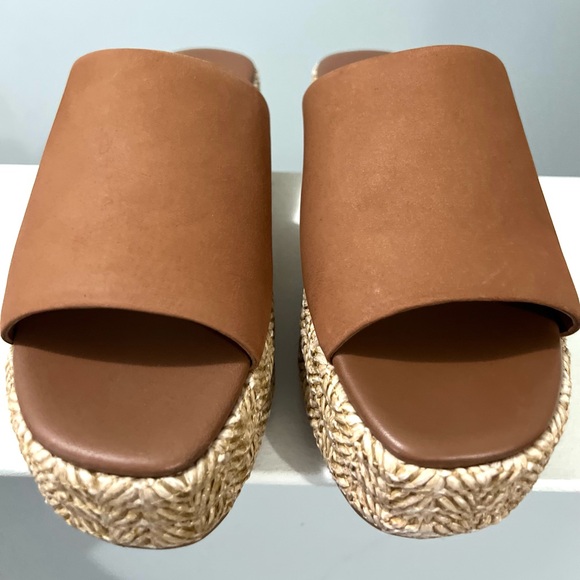 🌻🆕FREE PEOPLE Harbor Raffia Flatform Sandals-Tan Color-Size 8 & 9 - Picture 10 of 17
